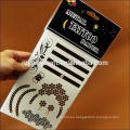 New Fashionable Mixed Gold $ Sliver Temporary Metallic Tattoo Sticker